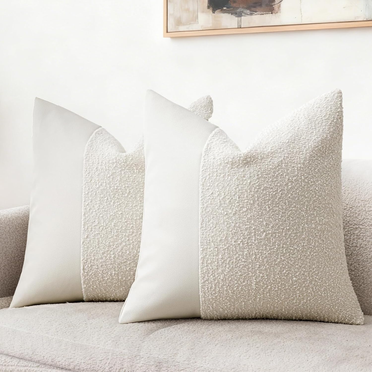 AOOTOOLINK Faux Leather Pillow Covers