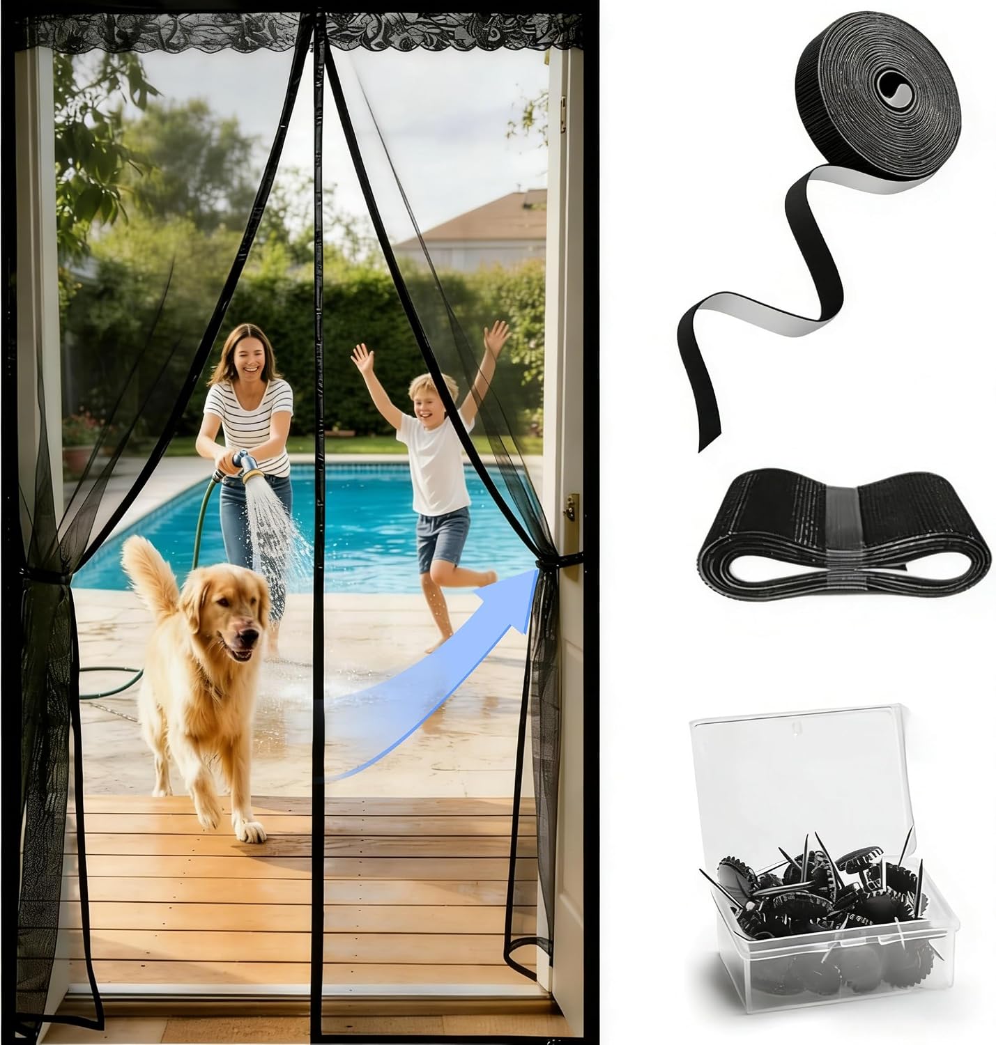 Magnetic Fiberglass Screen Doors