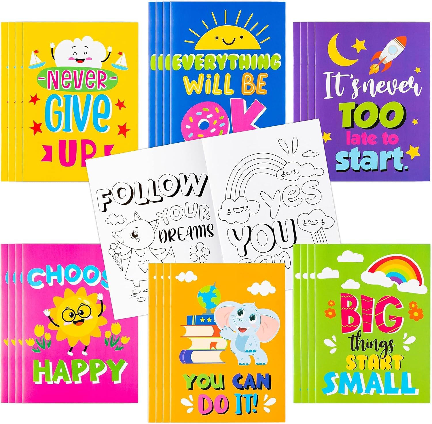 BZaber Positive Affirmations Coloring Books