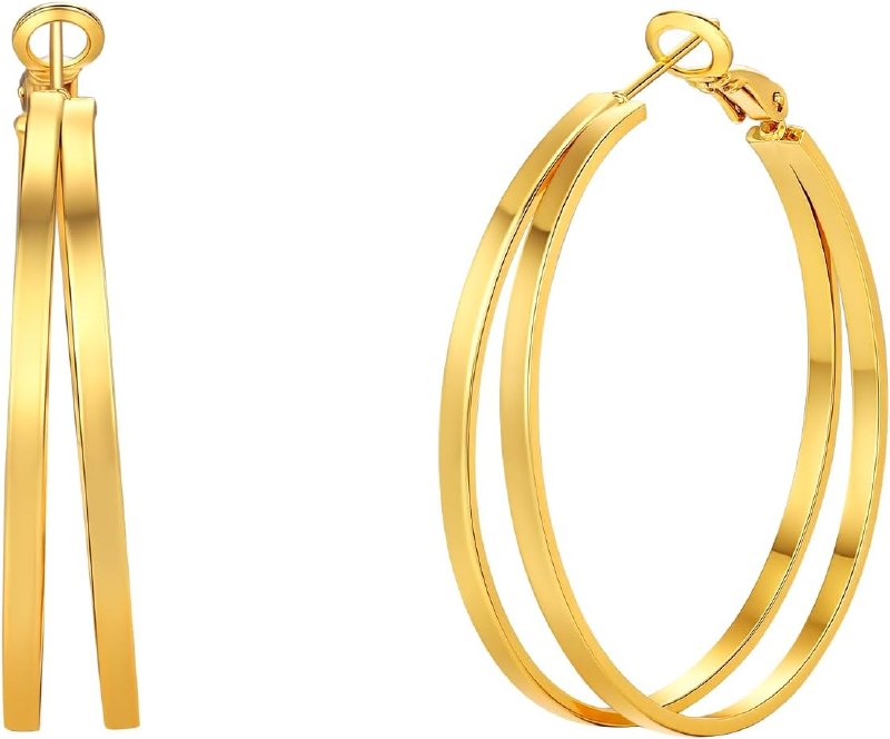 Gelanmeng Large Gold Hoop Earrings