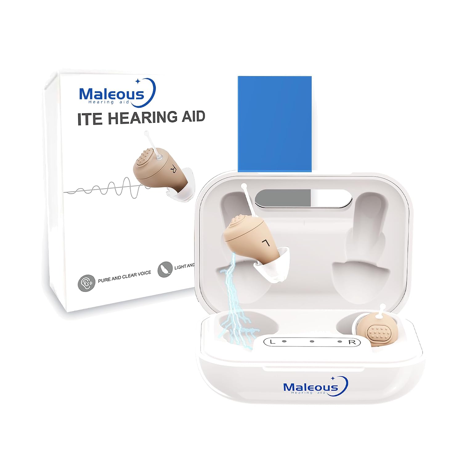 Rechargeable Hearing Aids (Bright White