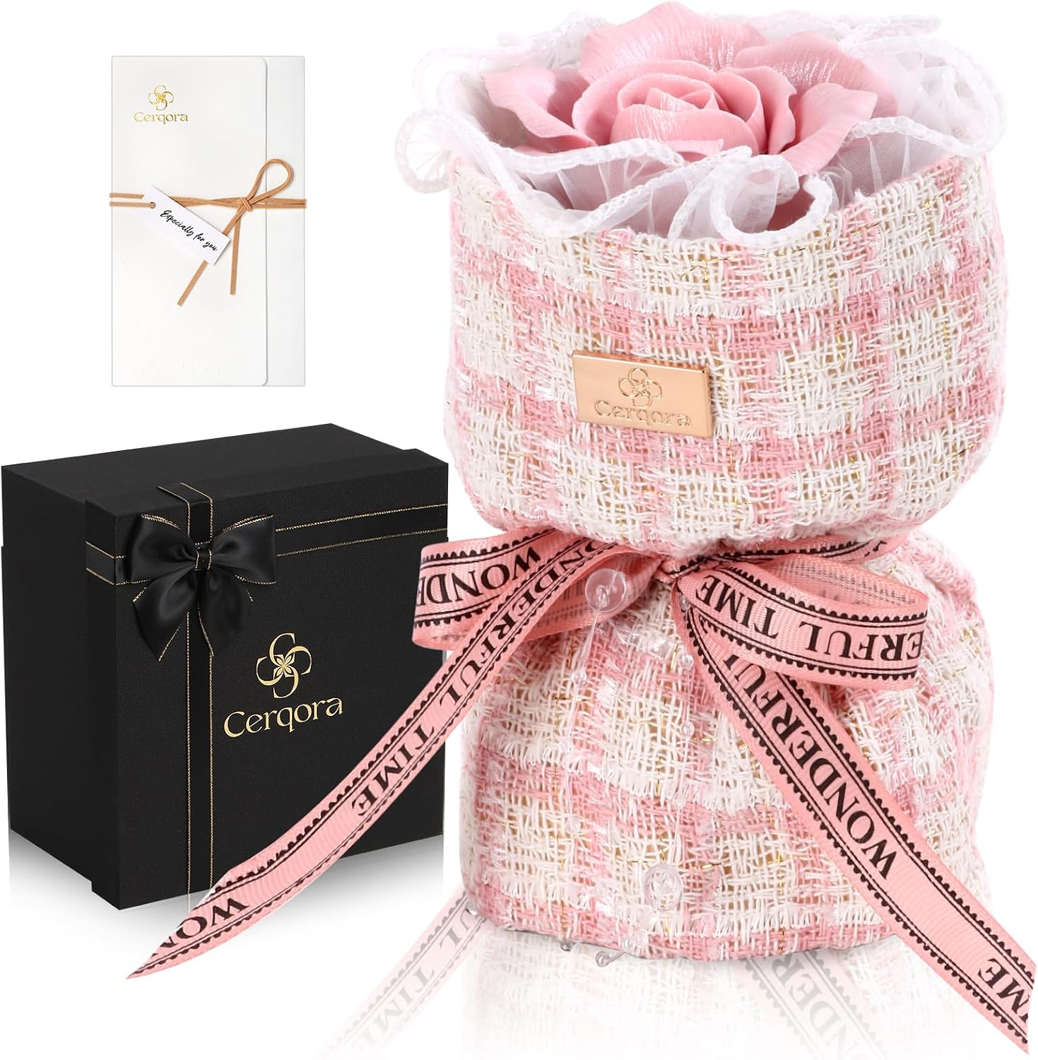 Ceramic Pink Forever Roses - Home & Kitchen