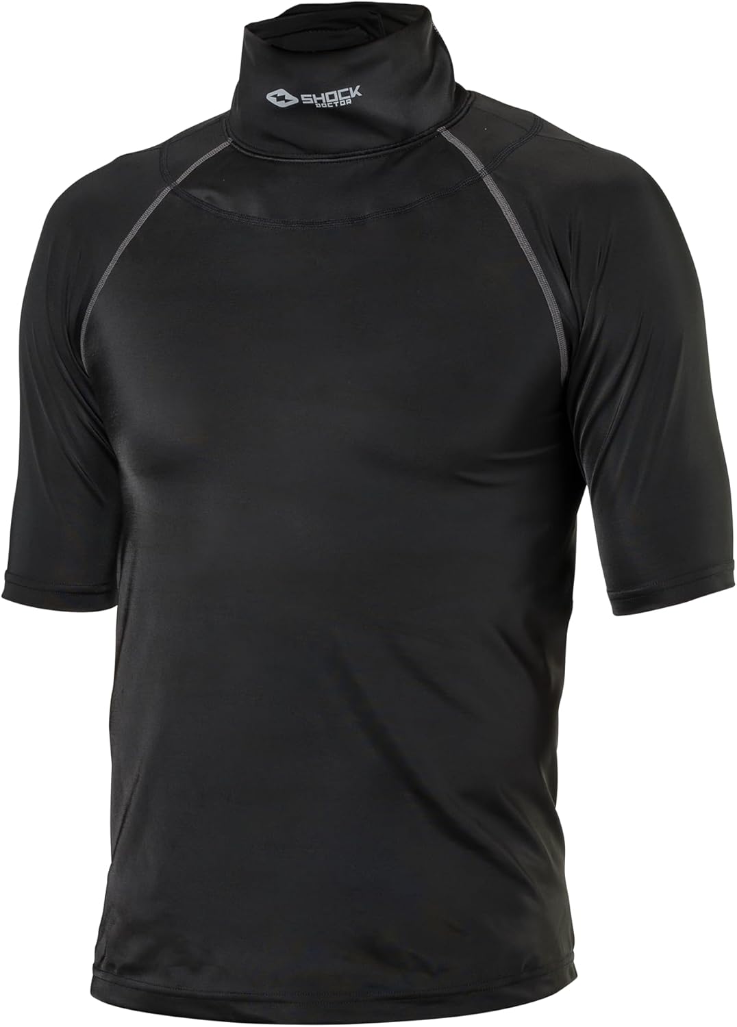 Shock Doctor Compression Shirt with Neckguard for Hockey with Integrated Neck Guard. for Adult Men