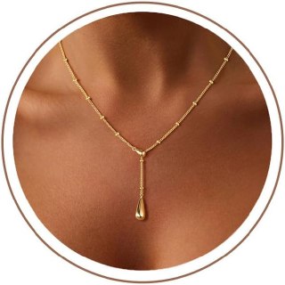 MOOHAM Gold Teardrop Necklaces