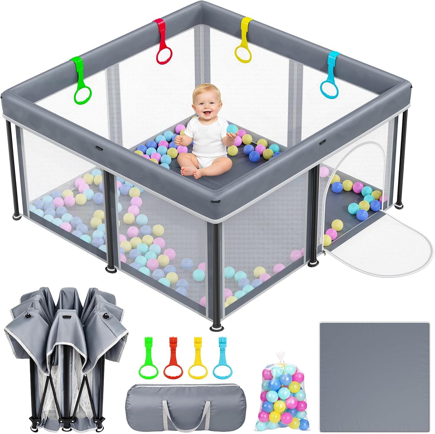 Foldable Baby Playpens with Mat