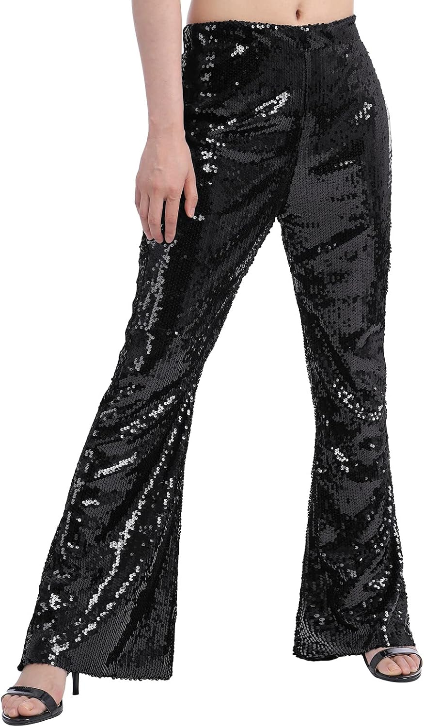 ODIZLI Sequin Bell Bottom Pants