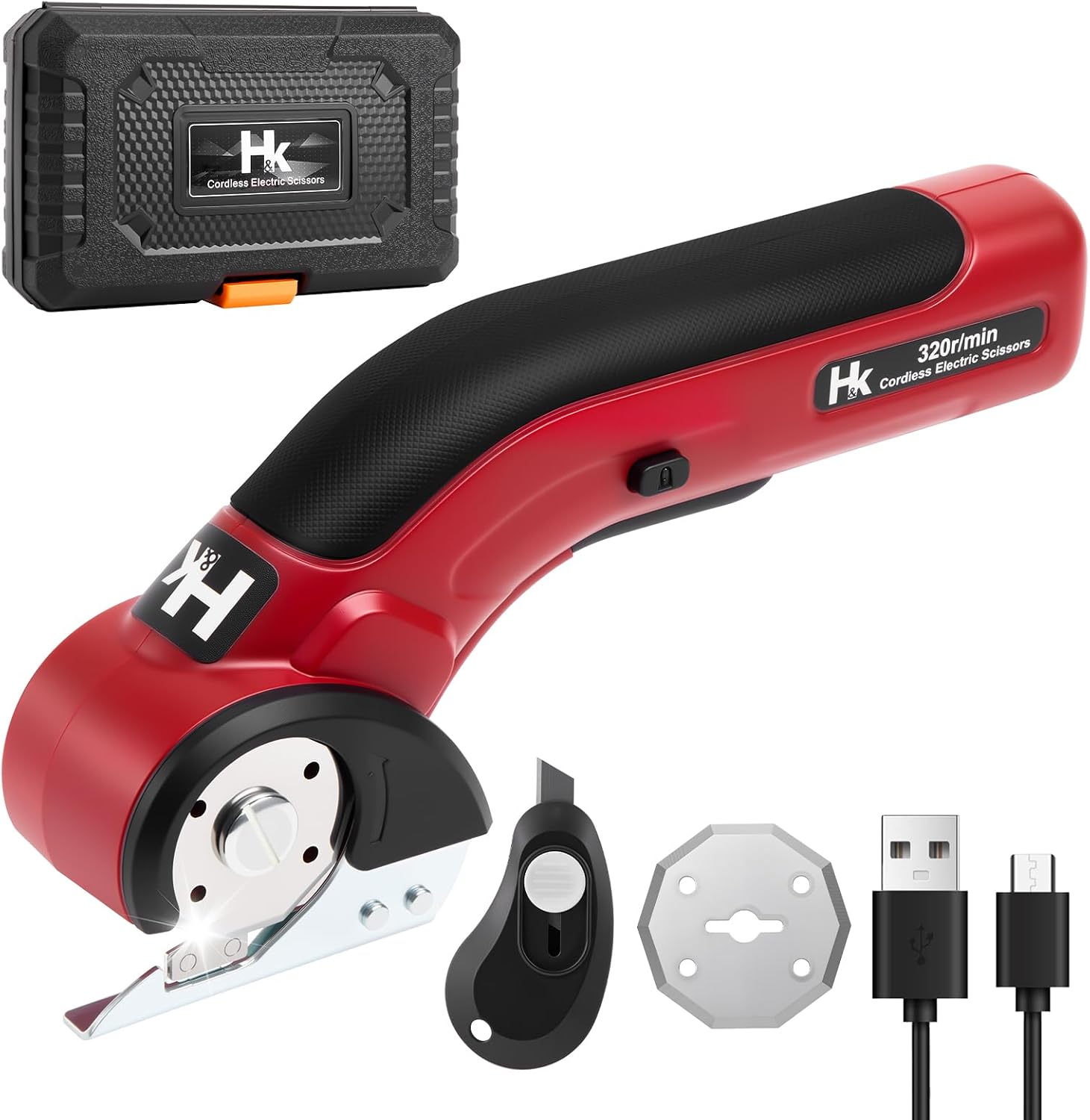 HK Cordless Electric Scissors (Red
