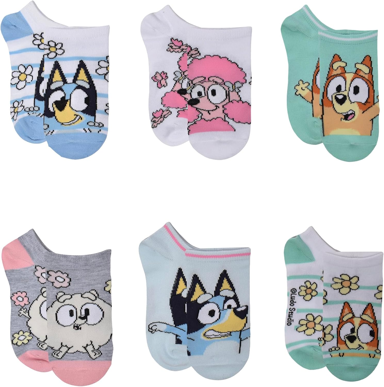 Bluey 5PK CHEER SHORTIE SOCKS