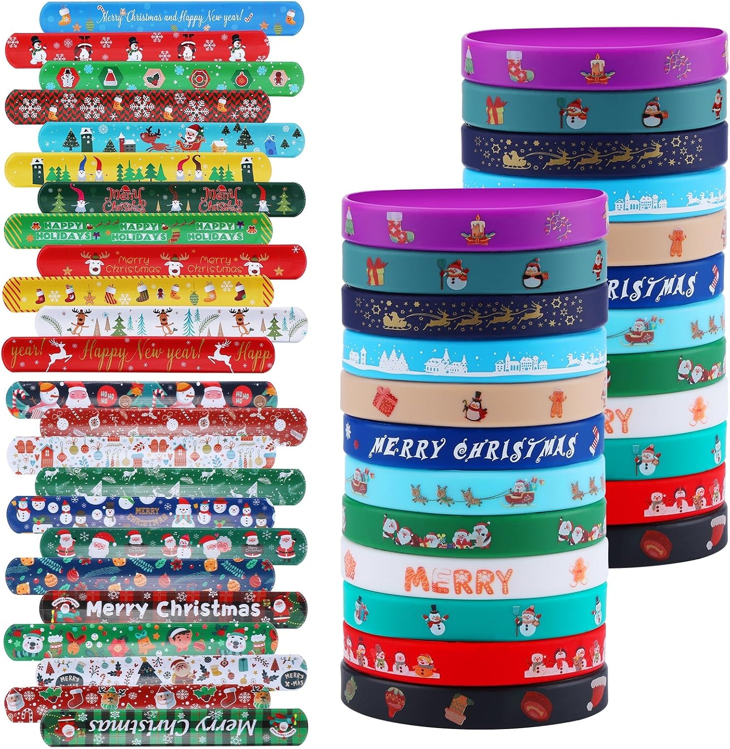 Christmas Party Favor Slap Bracelets