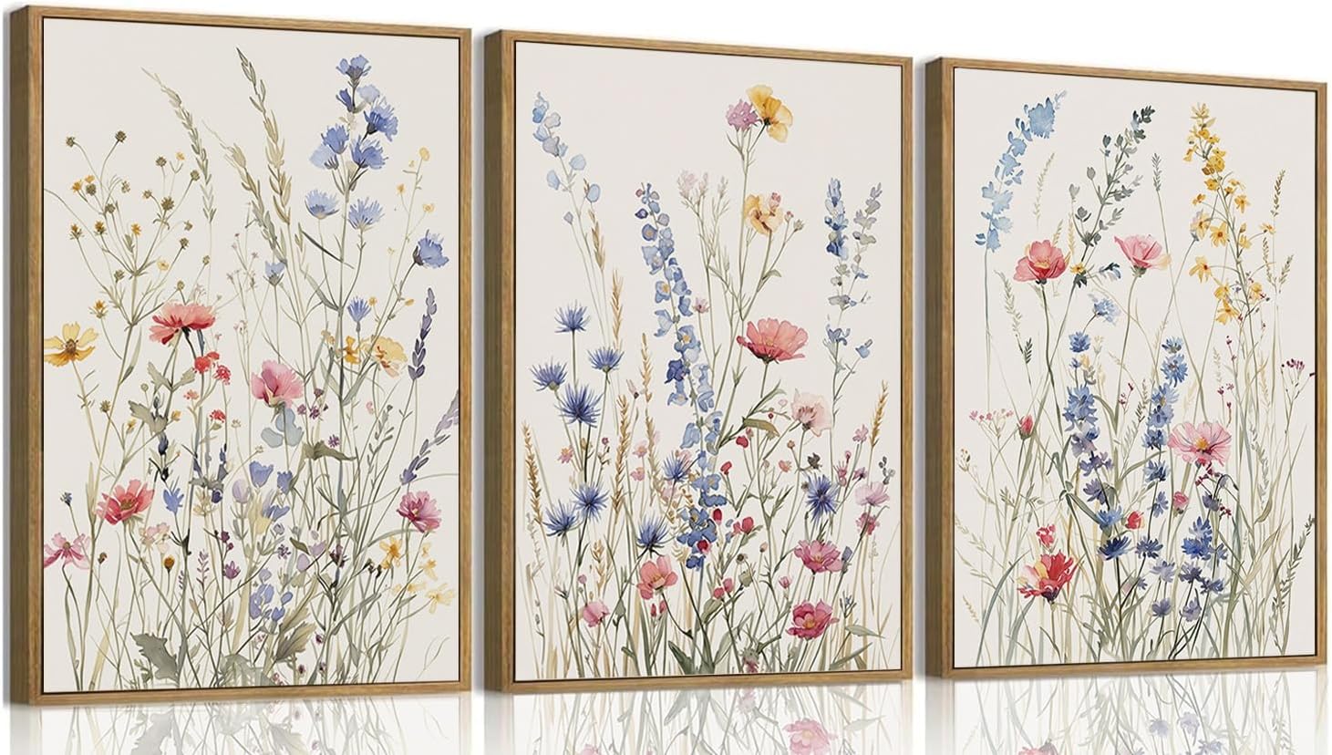 Wildflower Canvas Wall Art Sets