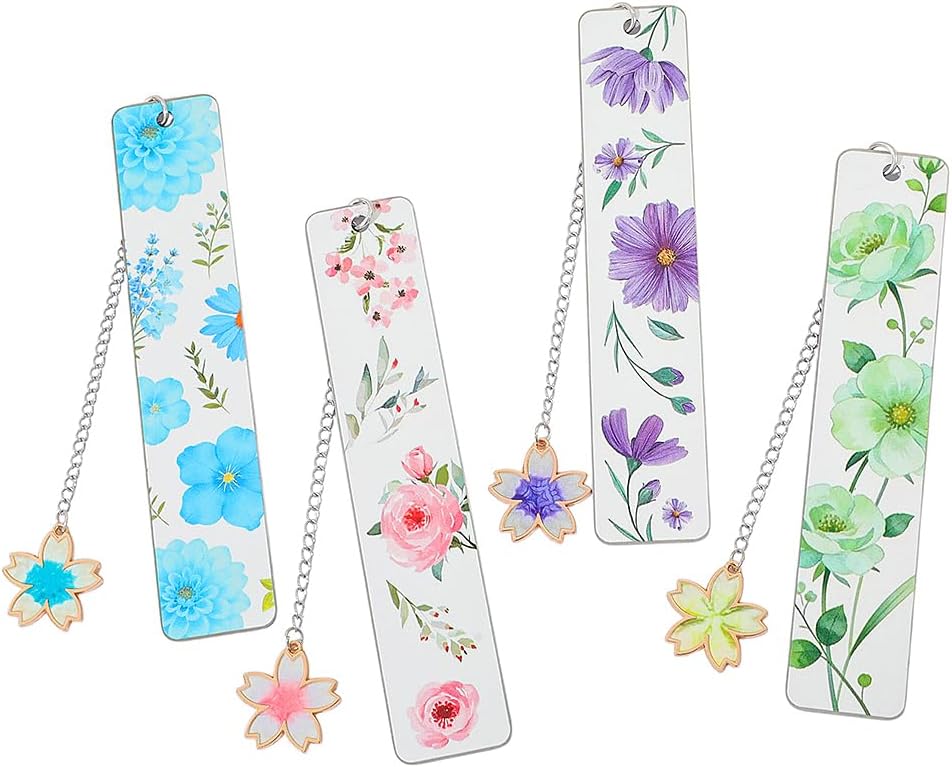 Watercolor Flower Bookmarks