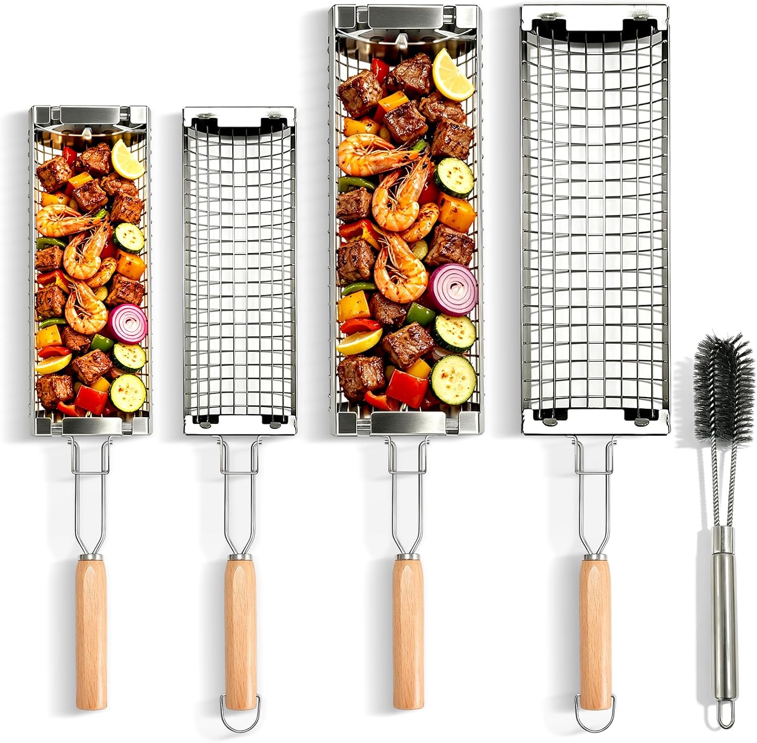 Rolling Grill Baskets (Stainless Steel