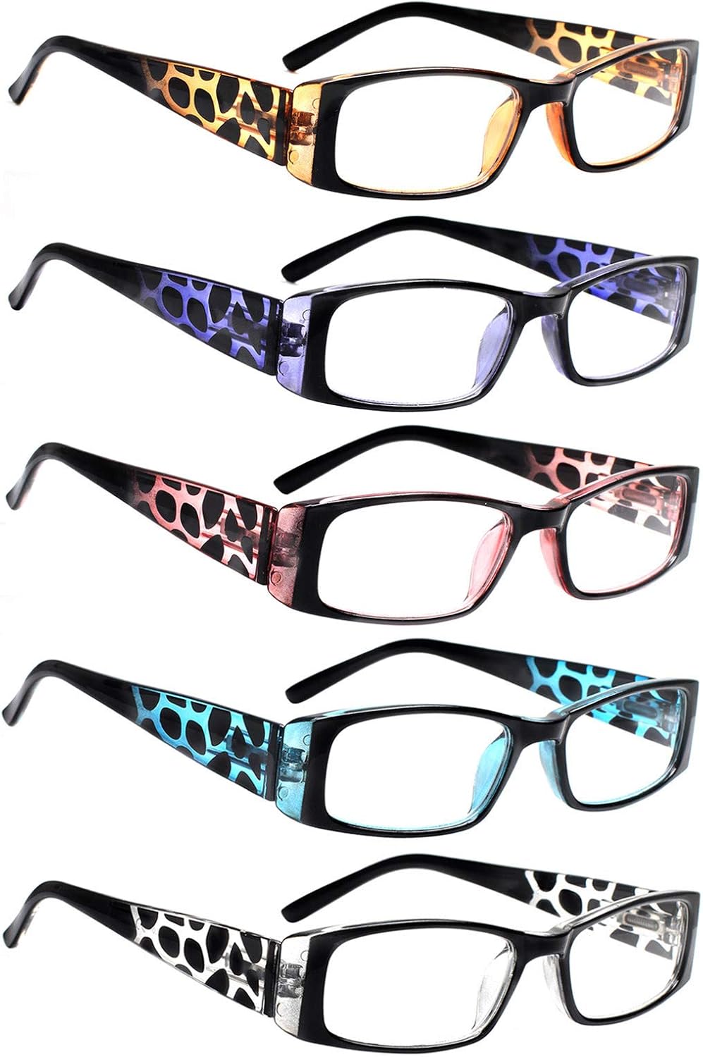 Spring Hinge Reading Glasses (5-Pack