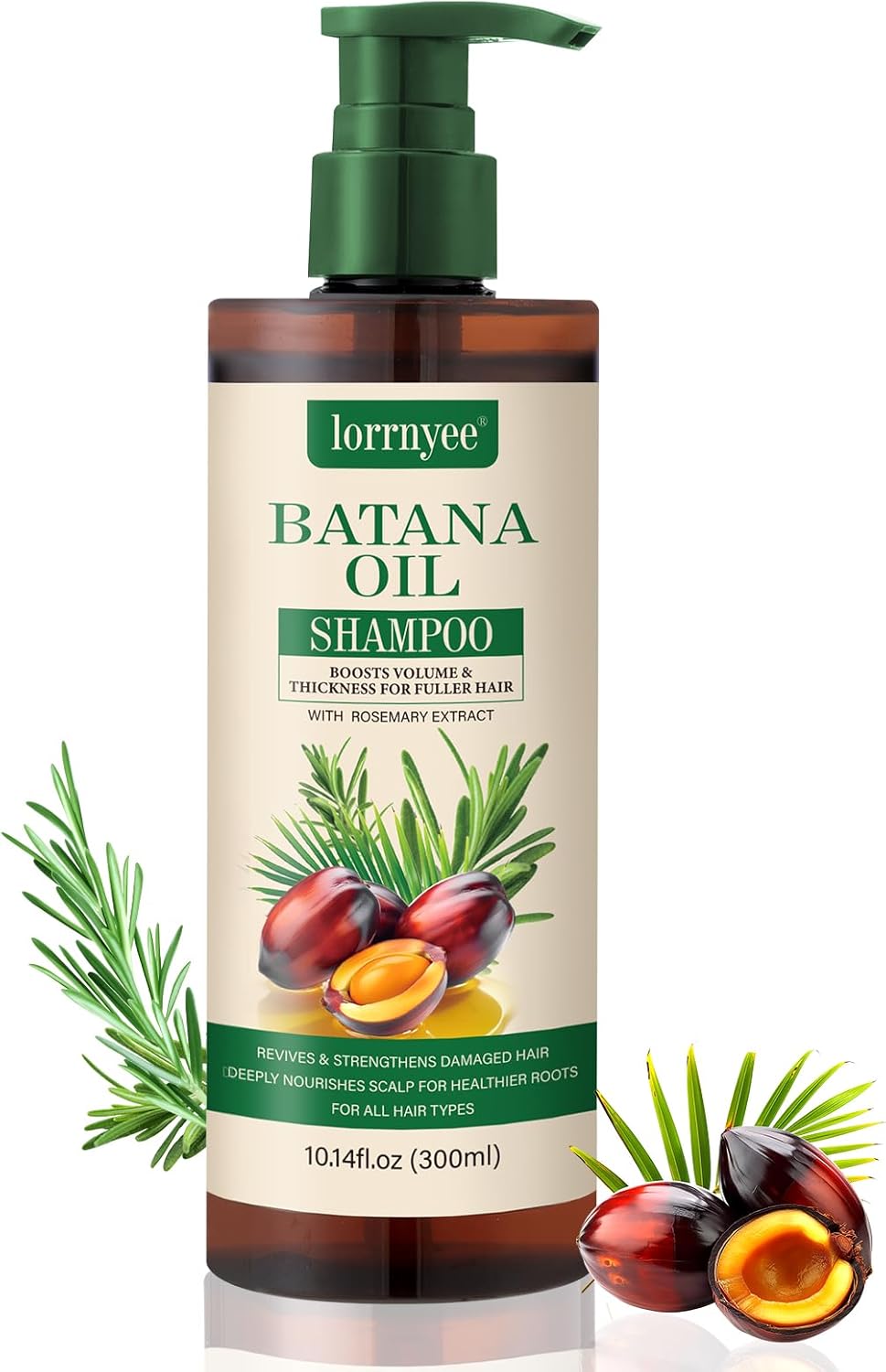 Batana Oil Shampoo, Hair Growth Shampoo for Thinning Hair & Hair Loss Treatment - Organic Rosemary, Formula with Biotin & Keratin to Reduce Shedding, Thicken Hair For Men & Women10.1oz