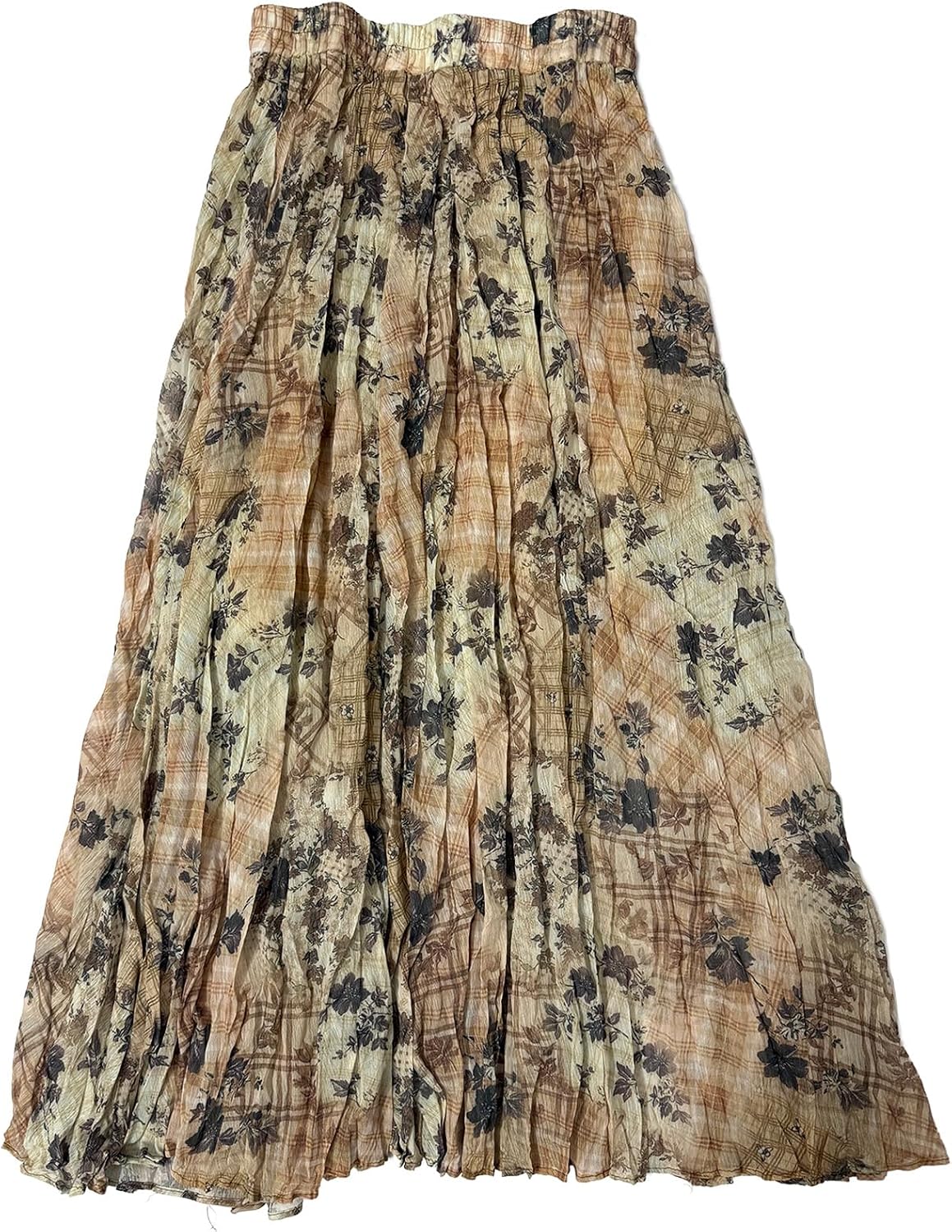 KNLDEFV Crinkled Print Maxi Skirts
