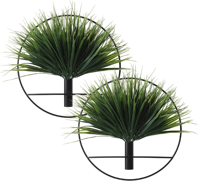 PR!CE DROP + 10% OFF CLIP COUP0N ( ) Pretty Jolly Boho Pampas Wall Decor Black Metal Wall-Mounted Art