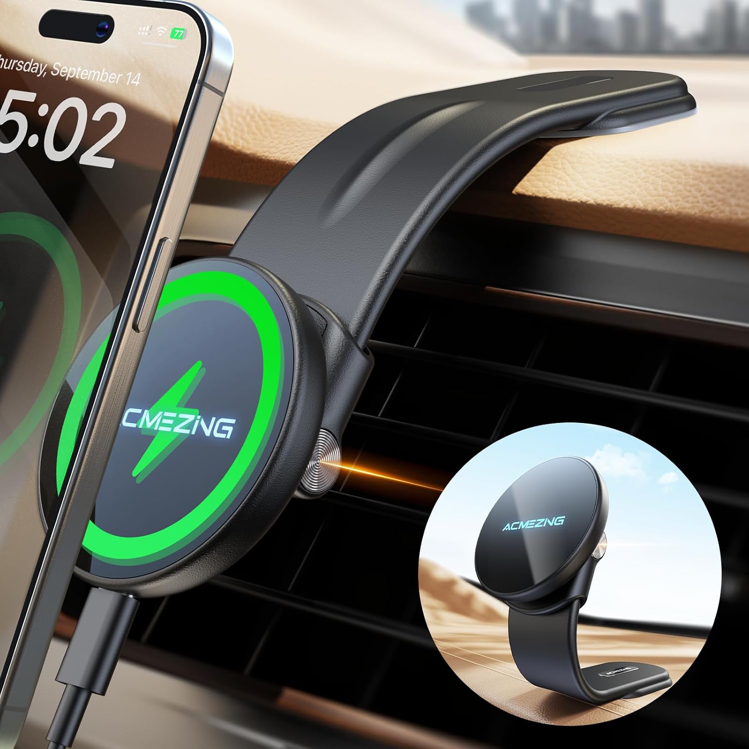 ACMEZING MagSafe Car Charger Mounts