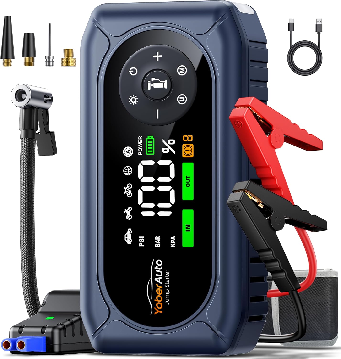 YaberAuto Jump Starters with Air Compressor