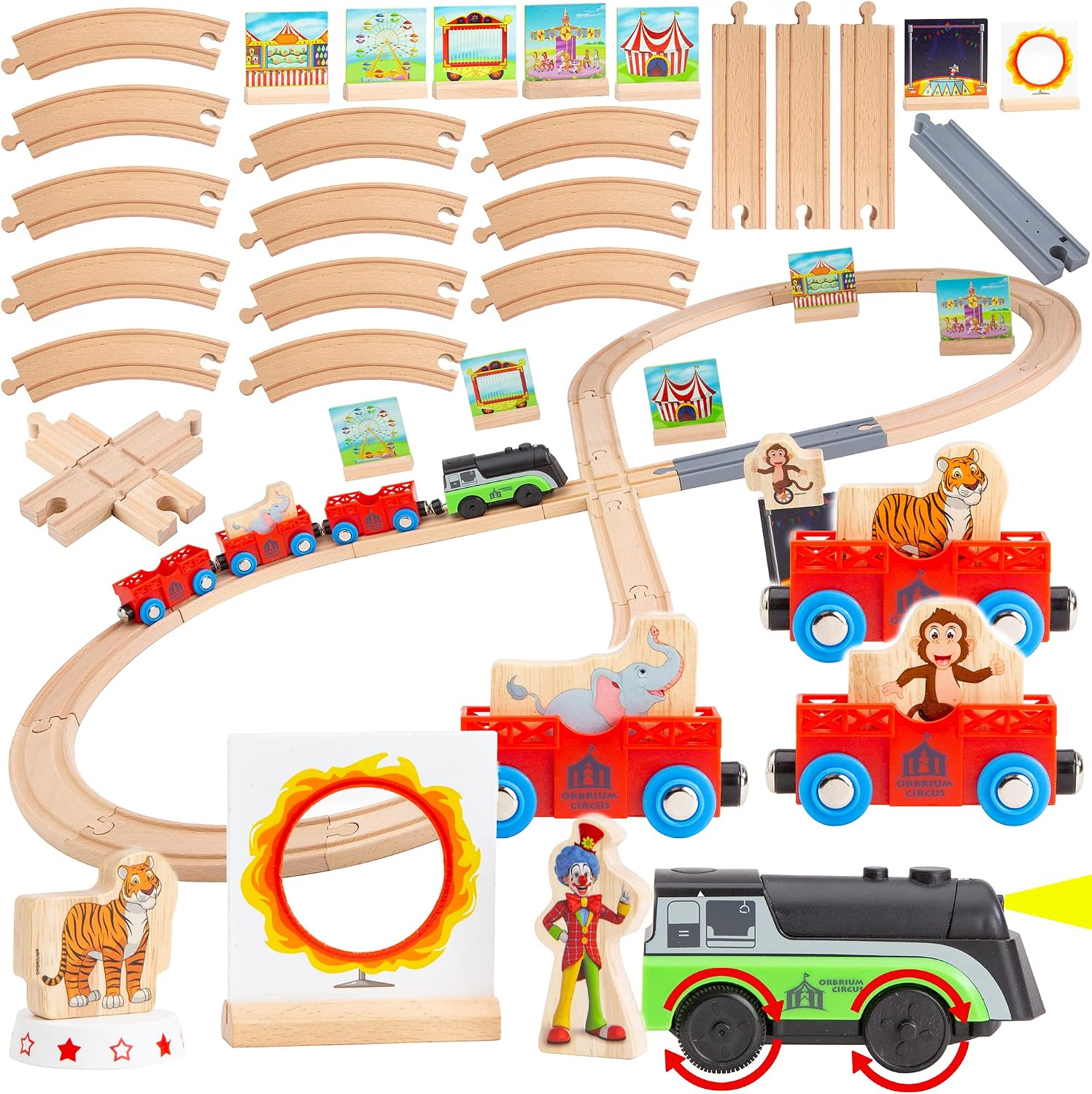 Wooden Magnetic Train Sets