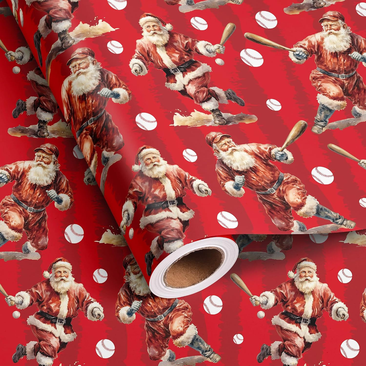 Baseball Christmas Wrapping Papers