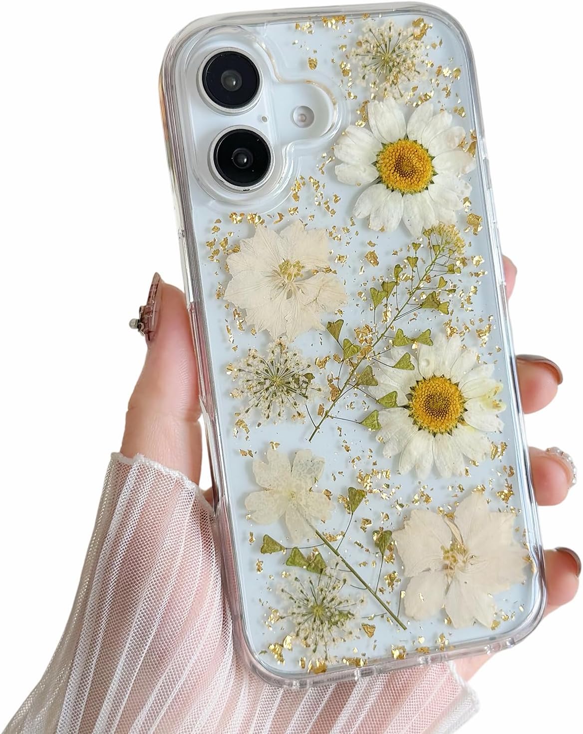 iPhone 17 Flower Glitter Cases