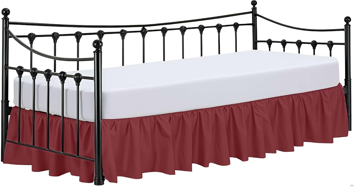 Twin Daybed Skirts (Burgundy