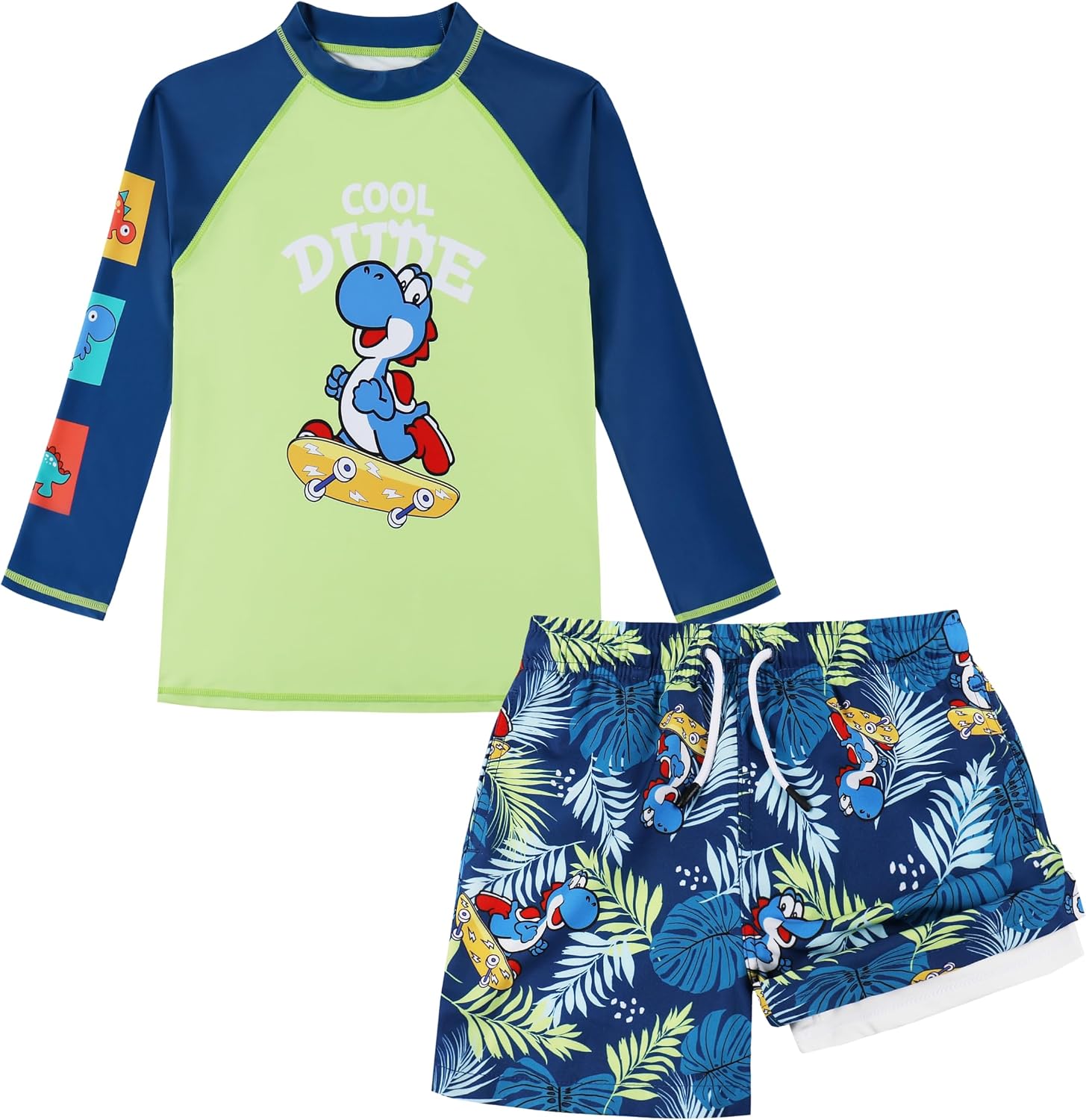 MIALNKERR Boys Swim Shirts Sets