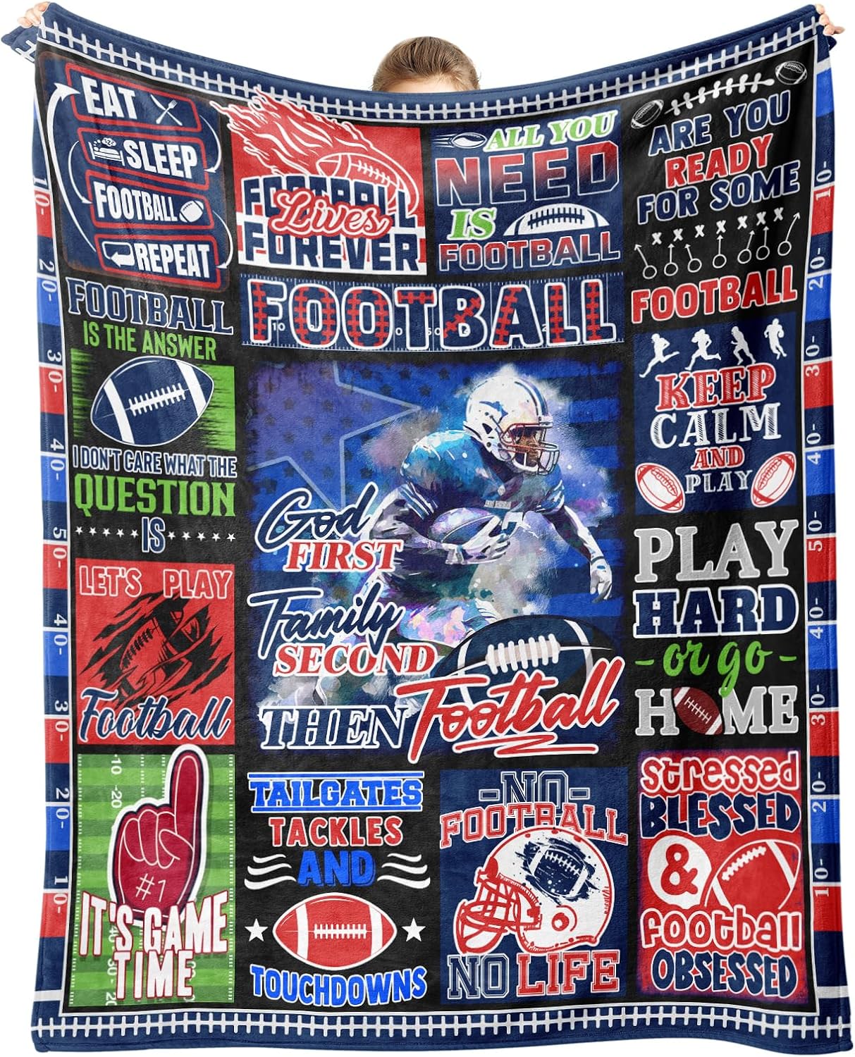 VHIKMLY Football Blankets