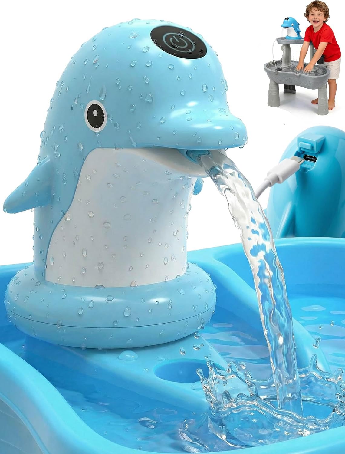 OKPOW Cute Dolphin Water Tables