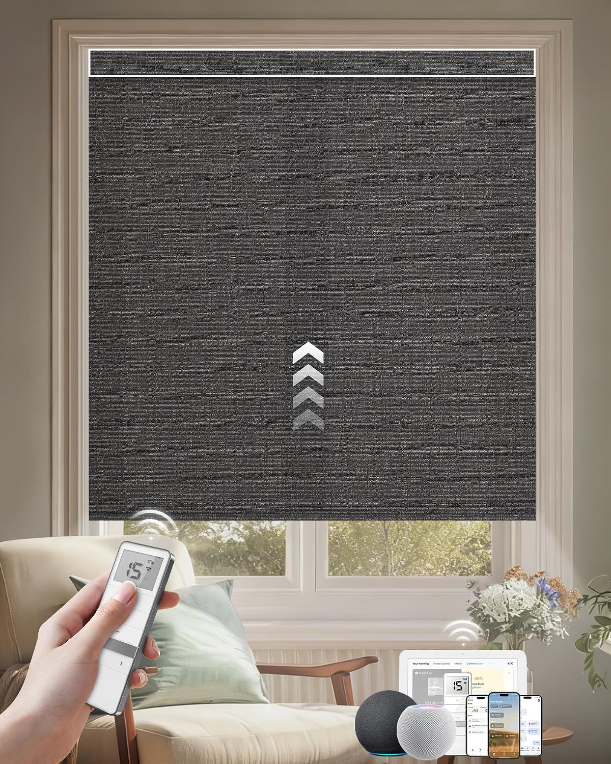 Kincmo Motorized Light Filtering Blinds