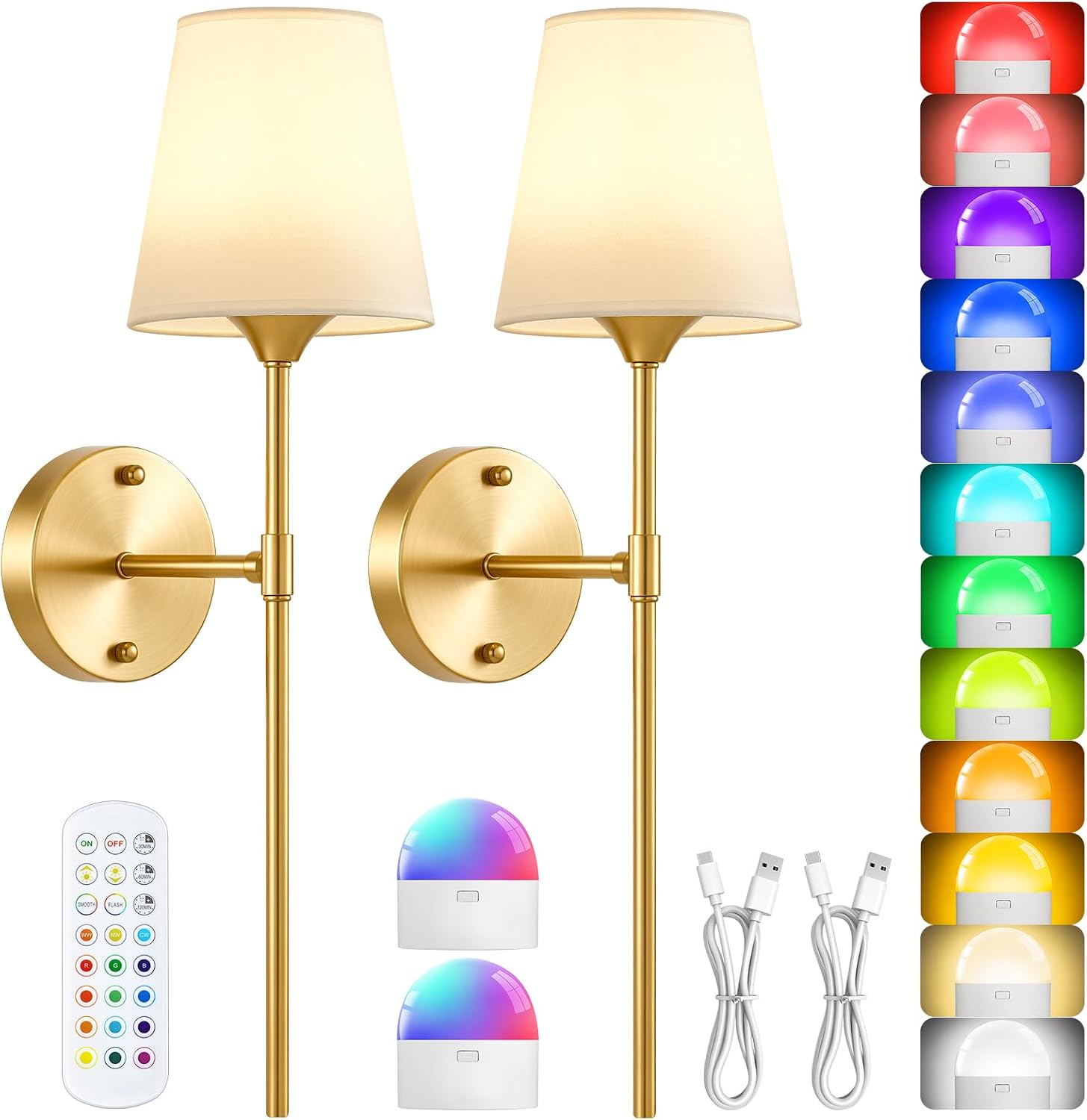 DAKAFUL Rechargeable Wall Sconces