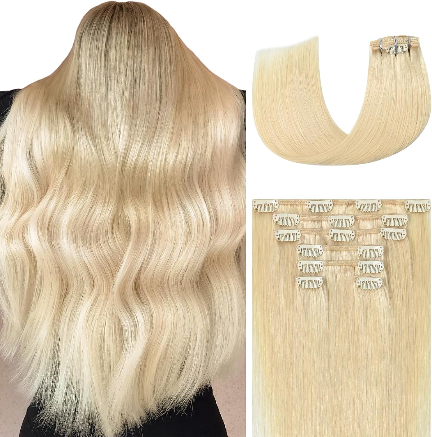 Ukira Platinum Blonde Hair Extensions