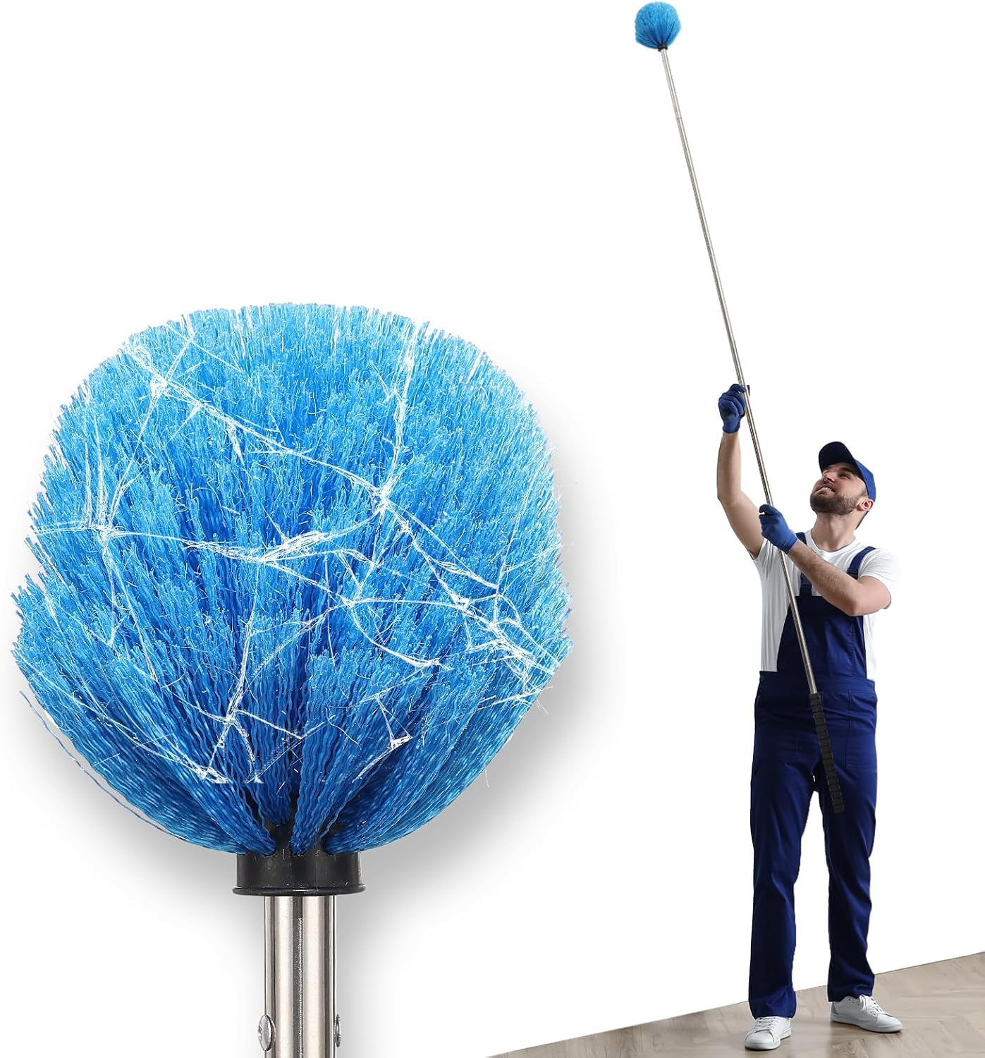 Lightweight Cobweb Dusters with Extension Pole