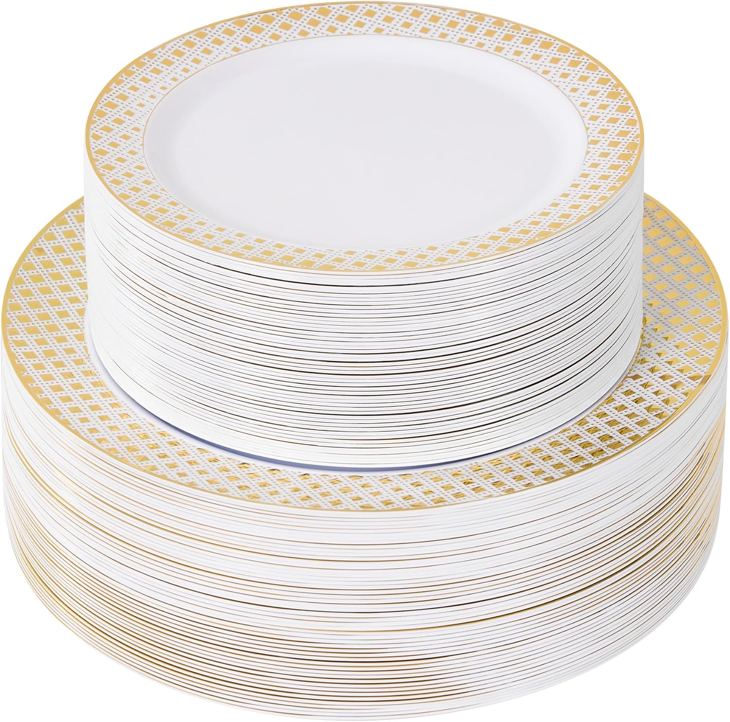 Fijinhom Gold Disposable Dinnerware Sets