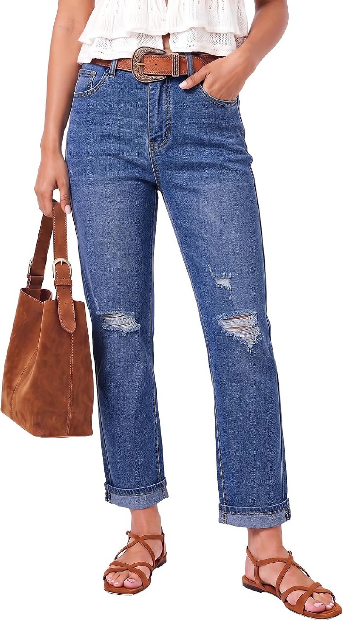 Luvamia High Waisted Ripped Jeans