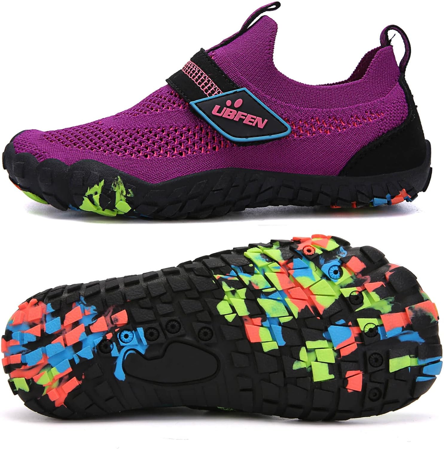 UBFEN Kids Water Shoes for Boys Girls Quick-Dry Swim Aqua Socks