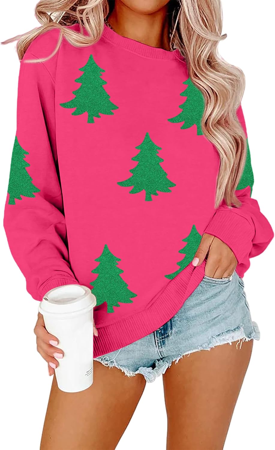 LOTUCY Christmas Tree Sweatshirts