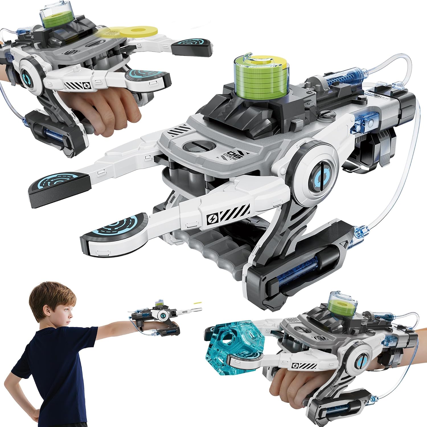 Robotic Mechanical Hand STEM Toy, DIY Engineering Kit for Kids 8+ (White)