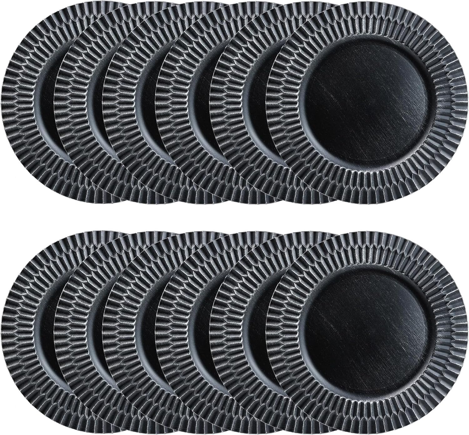 Omuriko Black Charger Plates