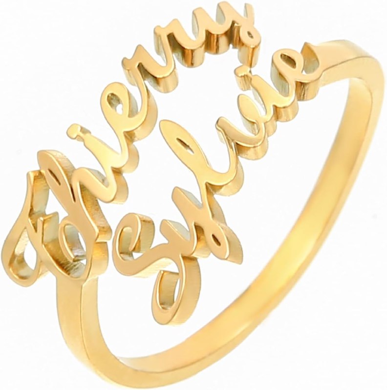 JINMA Personalized Name Rings