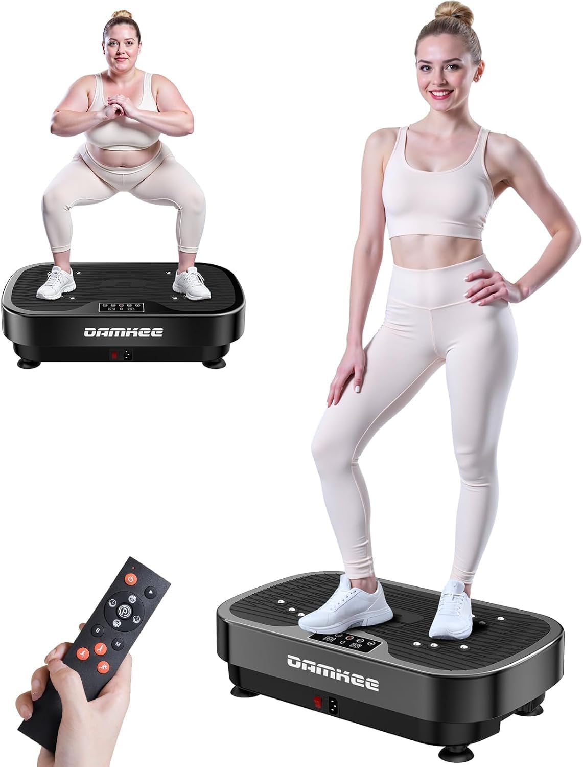 Vibration Plate Exercise Machine, 9 Modes Vibrating Platform for Lymphatic Drainage, 3D Upgraded Vibrated Plates for Weight Loss, Home Full Body Workout Equipment for Fitness, Gifts for Father