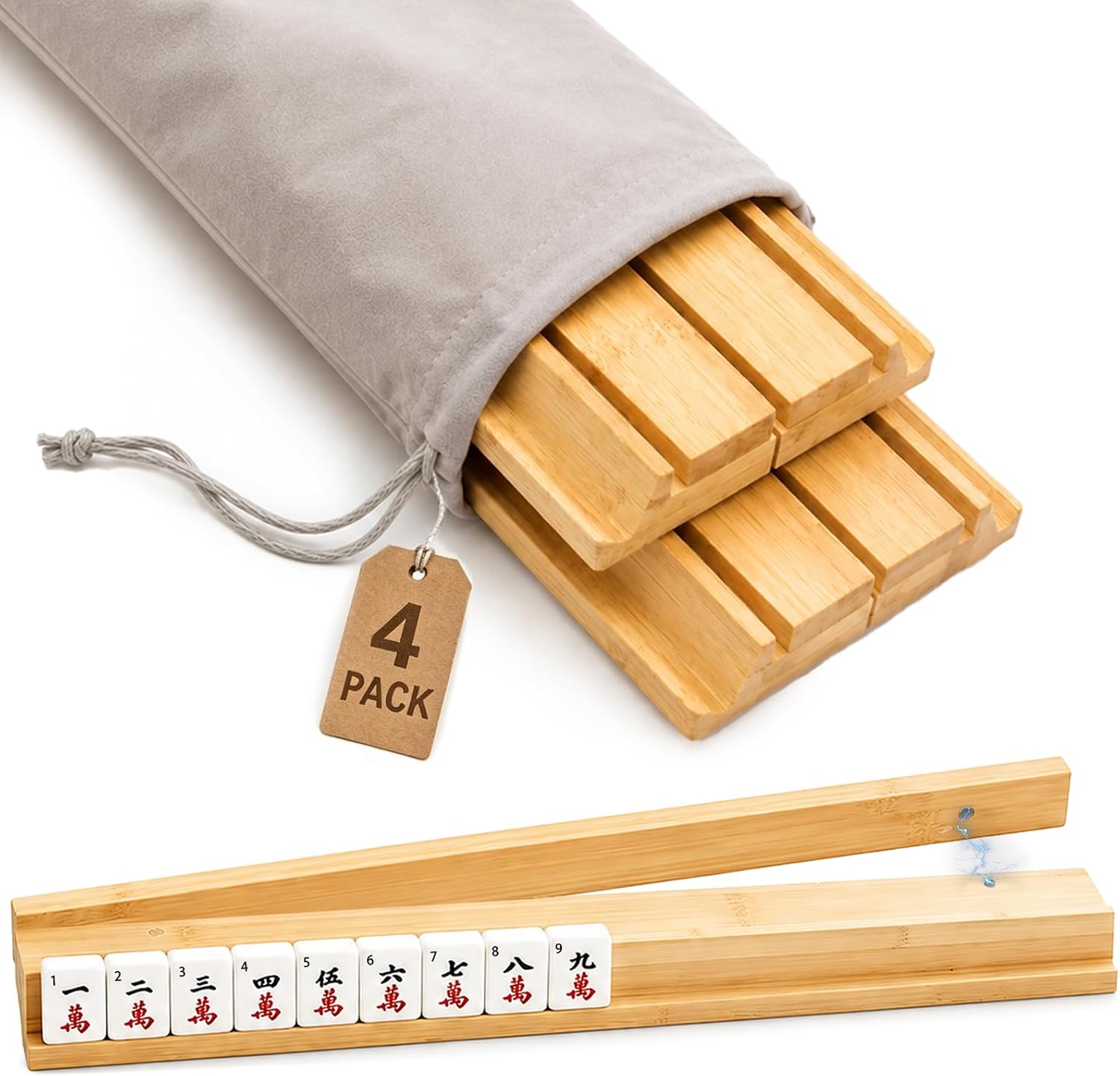 GloTika Bamboo Mahjong Racks