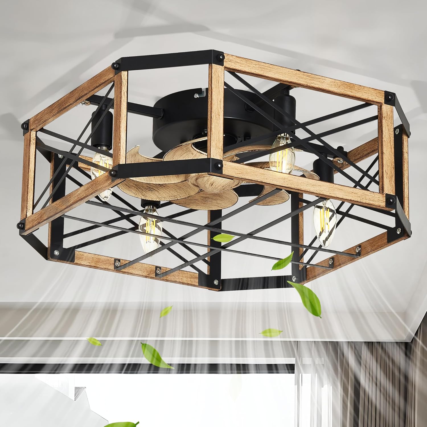 21 Inch White Oak Fans