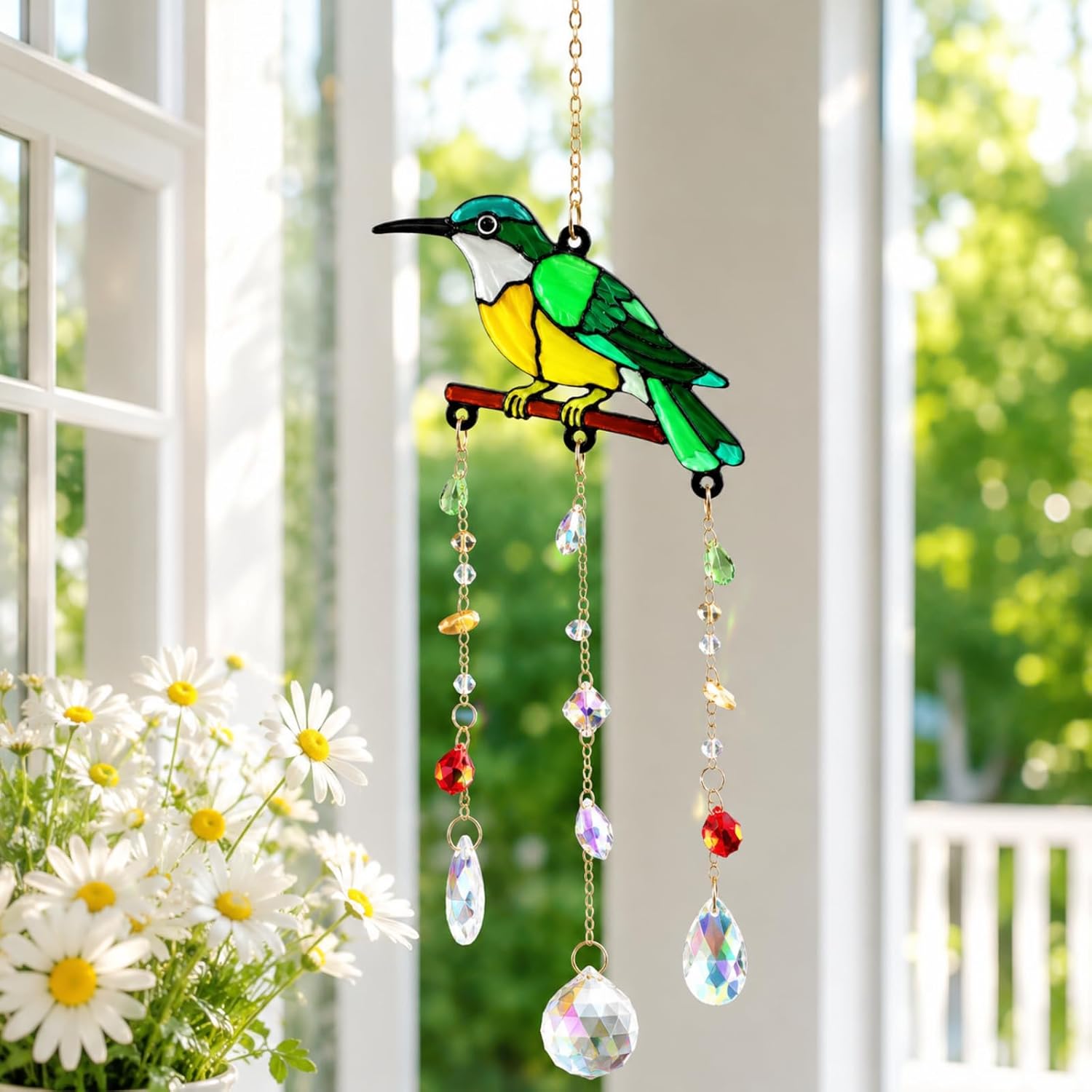 Stained Glass Hummingbird Sun Catchers