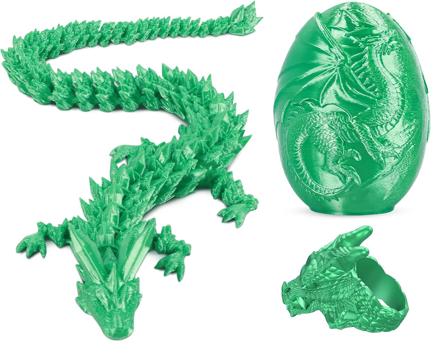 3D Printed Dragon Eggs, Prefilled Easter with Dragon Fidget Toys
