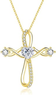 Cross Pendant Necklaces (Gold