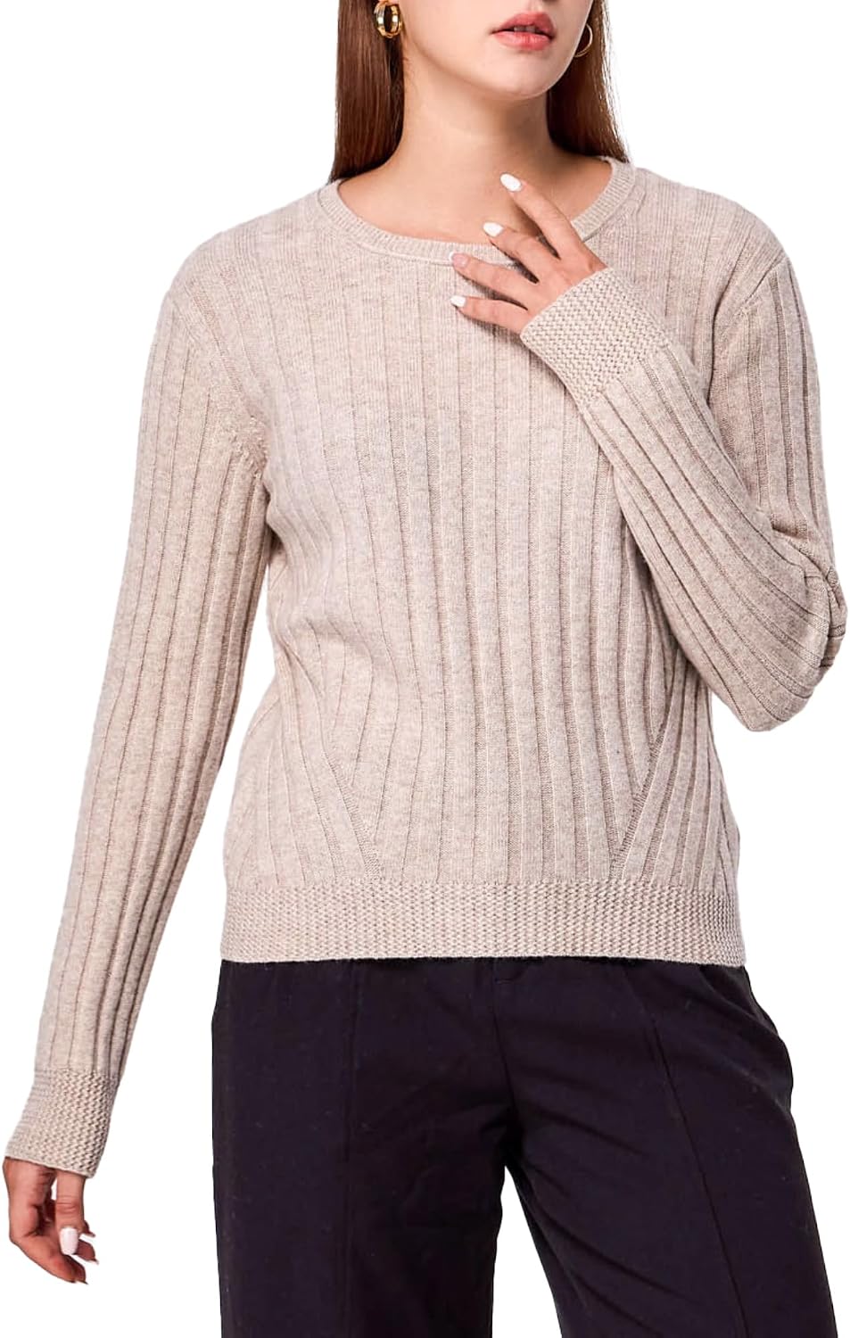 Simple&Opulence Cashmere Cable Knit Sweaters