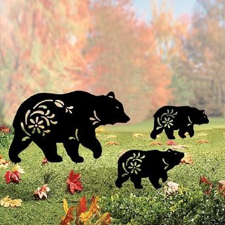 PR!CE DROP ( ) Outdoor Bear Garden Decor,Christmas Decorations Outdoor Metal Yard Stakes