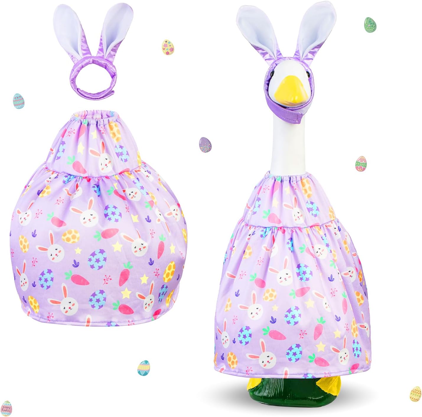 23 Inch Porch Goose Outfit, Porch Goose Clothes for Cement Concrete Yard Porch Geese Statue