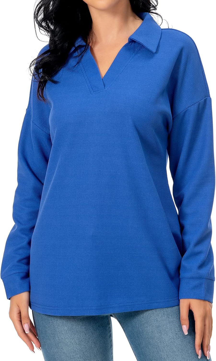 MOQIVGI Women's V-Neck Sweaters